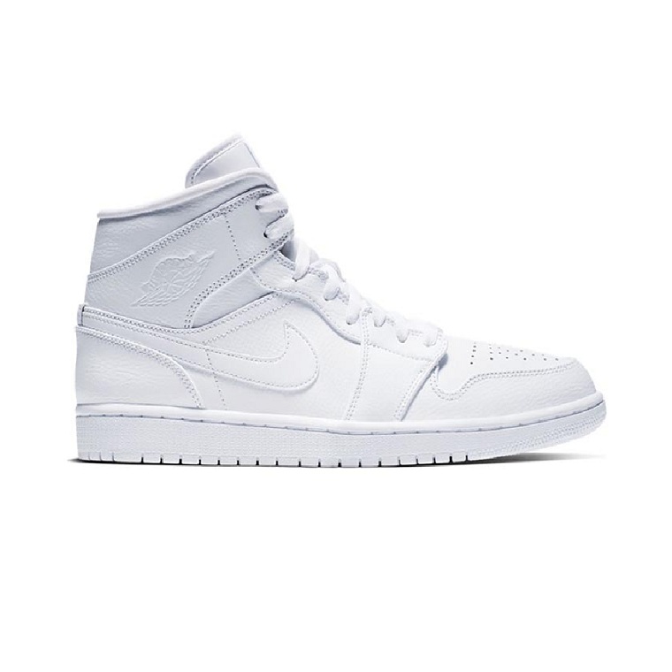 NIKE AIR JORDAN 1 MID TRIPLE WHITE TRẮNG REP 1:1