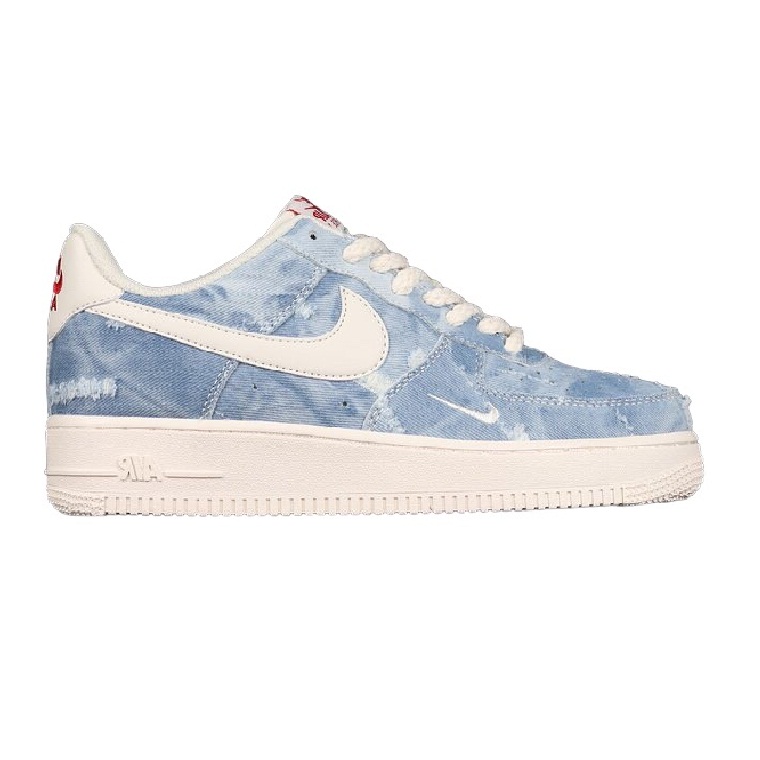 NIKE AIR FORCE 1 LOW DENIM VẢI BÒ XANH XƯỚC REP 1:1