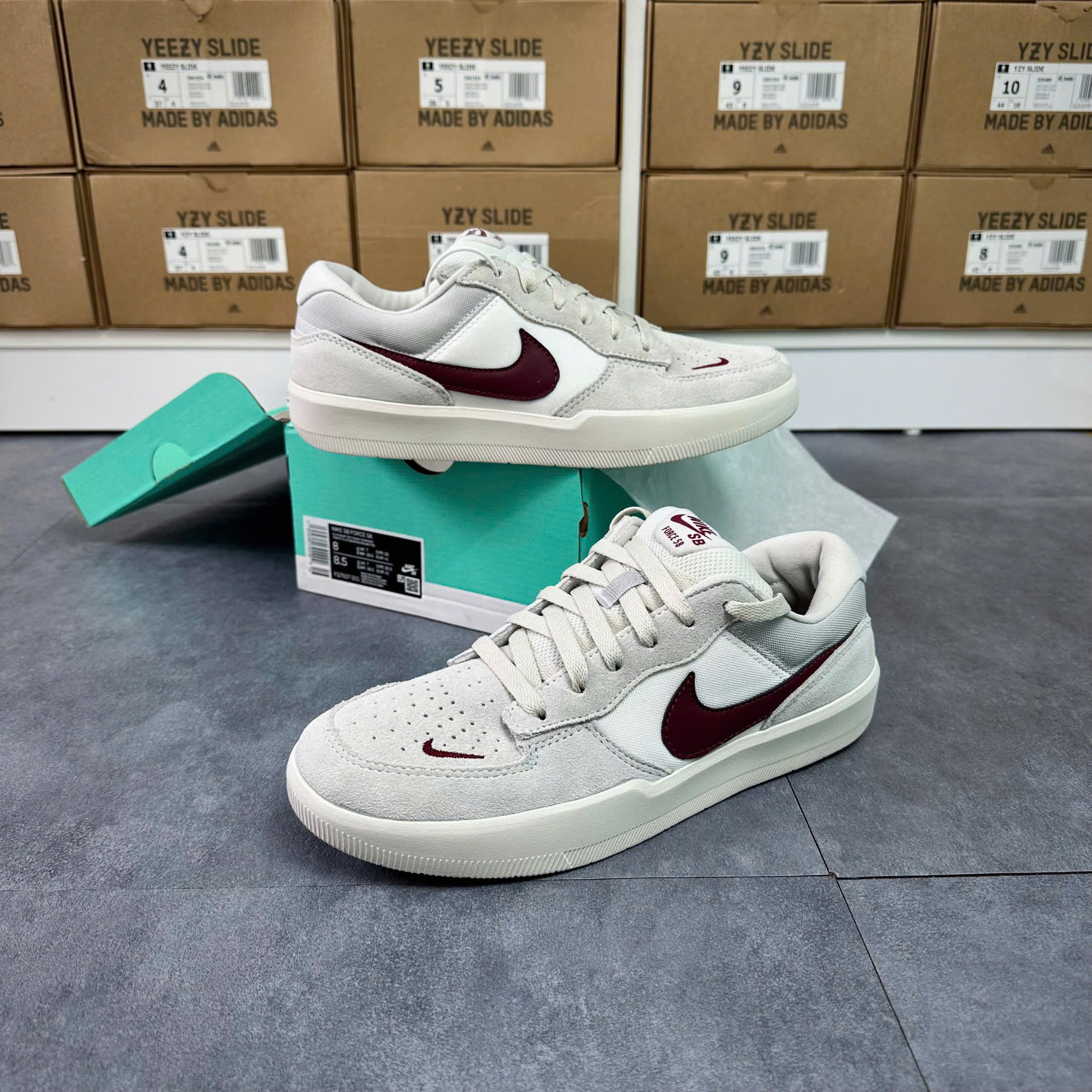 GIÀY NIKE SB FORCE 58 LIGHT SMOKE BURGUNDY LIKE AUTH