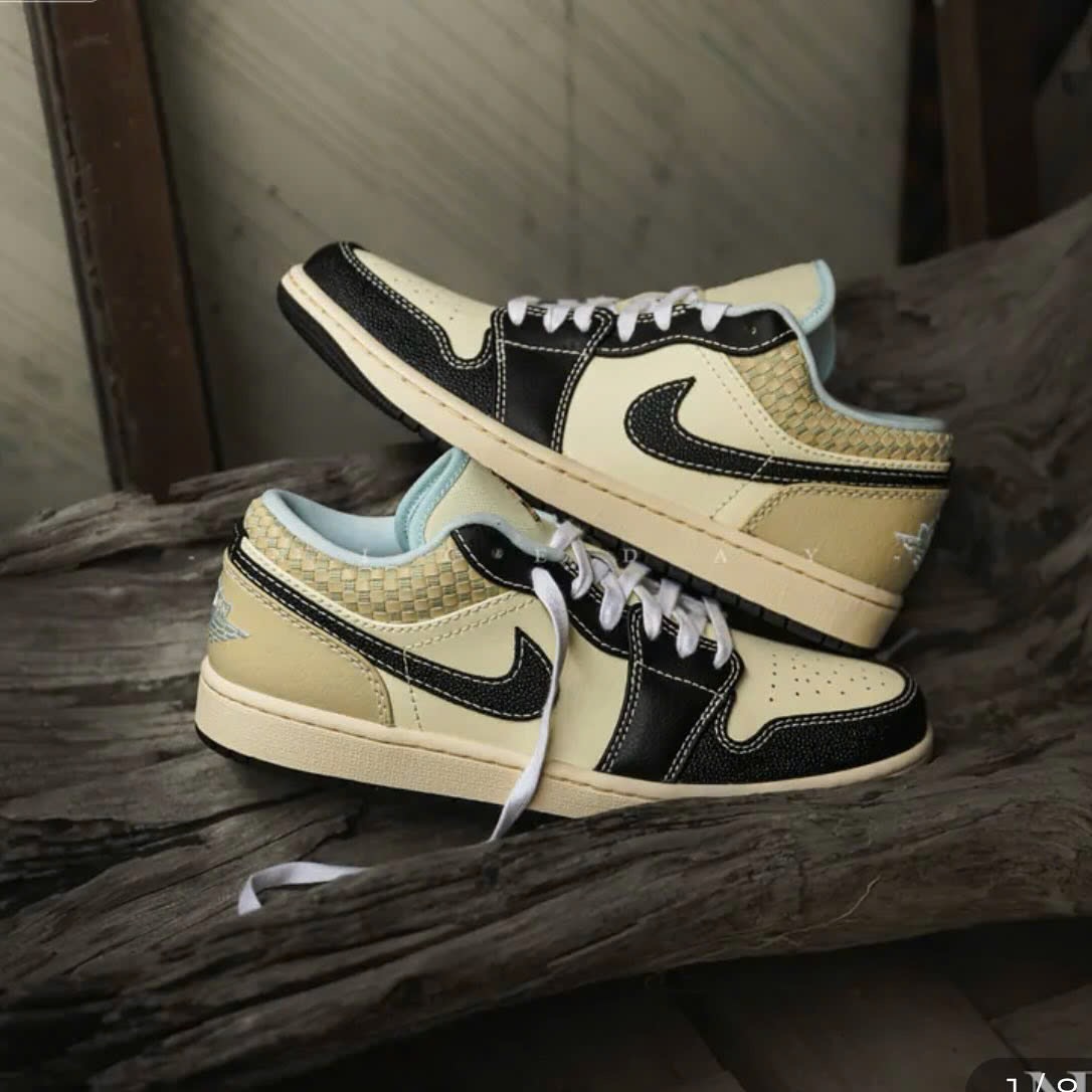Nike Air Jordan 1 Low SE Coconut Milk Black Muslin Best Quality