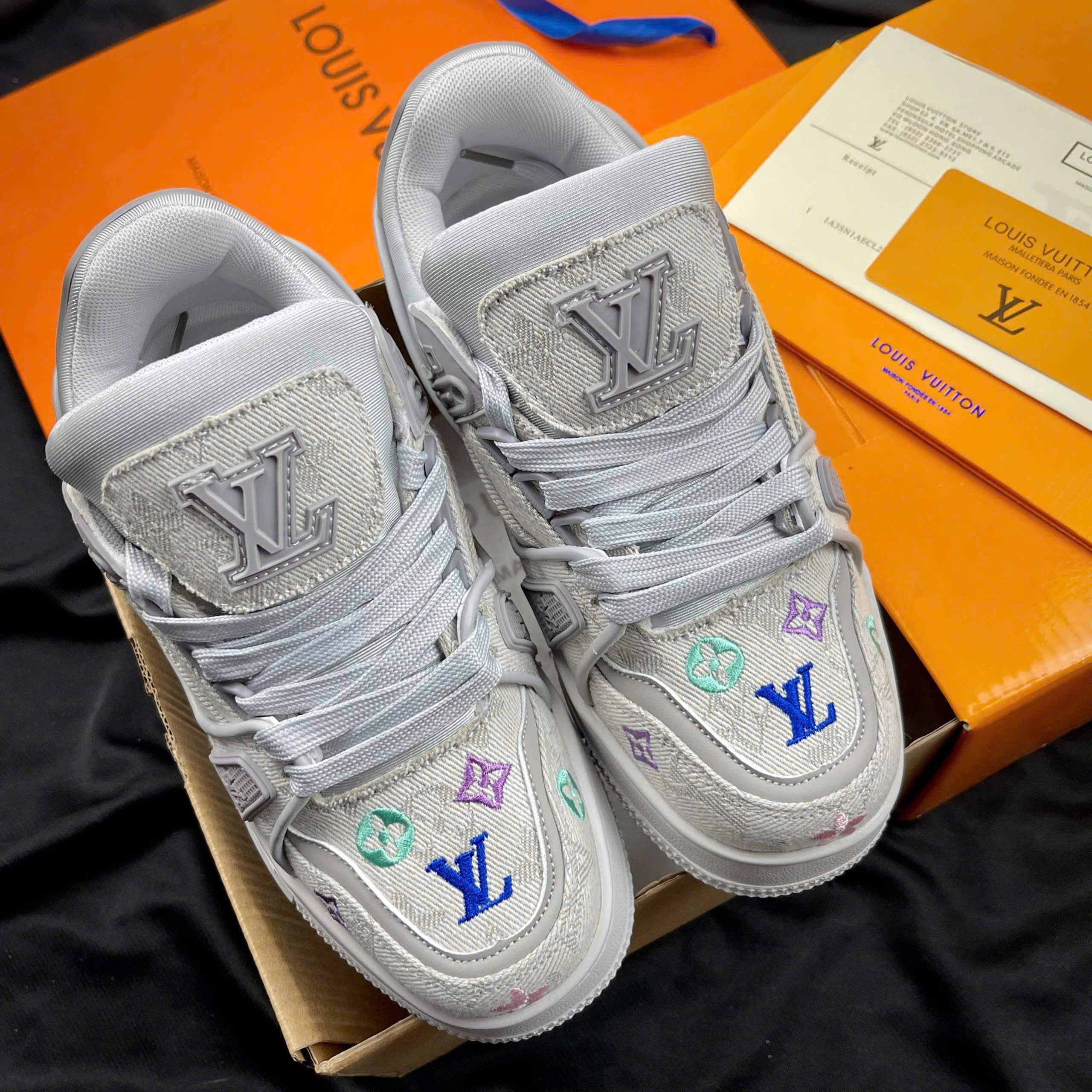 Louis Vuitton LV Trainer White Grey