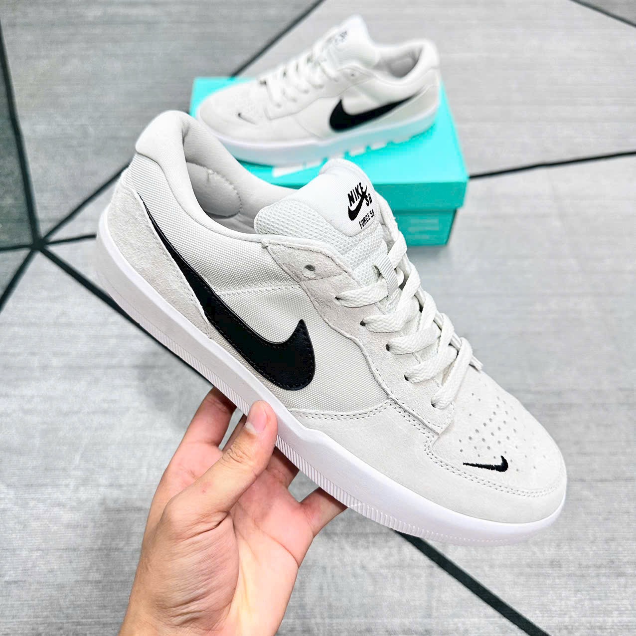 Giày Nike SB Force 58 Premium White Black Trắng Đen