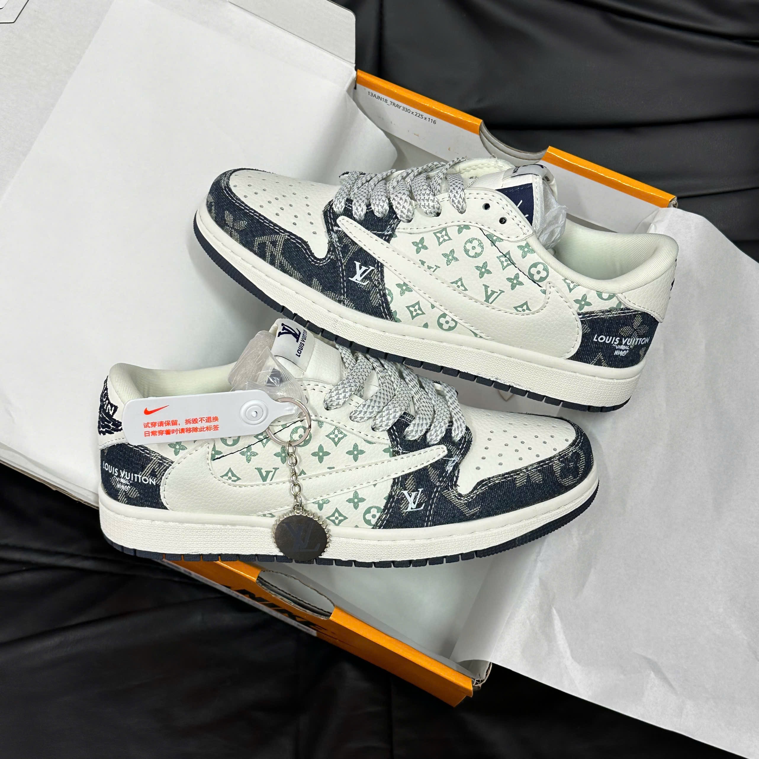 JD Low Traviss LV Xanh Denim Best Quality